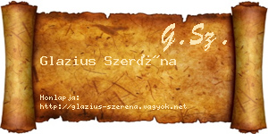 Glazius Szeréna névjegykártya